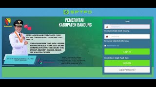 Pembuatan akun e sptpd  Pajak Mamin Daerah Kab Bandung [upl. by Ennasor360]