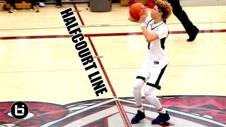 LaMelo Ball Crazy Halfcourt Shot POINTS at The Line Then PULLS UP From It LOL Stephen Curry Who [upl. by Suoinuj]