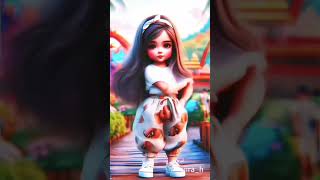 Ai doll video 👧👧😍😘  AI animations video  reels youtube [upl. by Anyal]