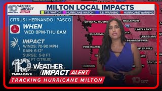 Hurricane Milton latest updates from 10 Tampa Bay [upl. by Anabahs]