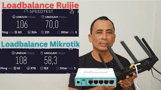 LOADBALANCE MIKROTIK VS RUIJIE loadbalancer loadbalance [upl. by Osmund]