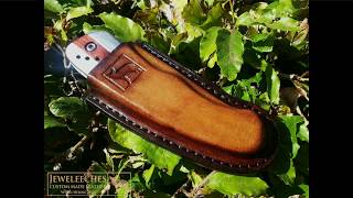 JEWELEECHES LEATHER wetforming a leather knife sheath [upl. by Dolli]