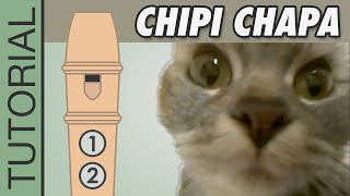 Chipi Chipi Chapa Chapa  Recorder Flute Tutorial MEME Song [upl. by Klenk]