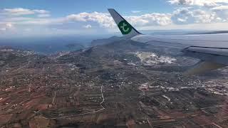 Flying Transavia Airlines Netherlands from Athens Greece to Amsterdam Schiphol [upl. by Schwejda]