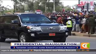 President Kenyatta arrives at Kasarani ahead of the swearing in ceremony [upl. by Ettelliw]