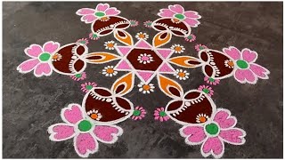 Karthigai Deepam Special Rangoli Design 2024 Rangoli  New  Easy  Sashti Pooja  Kolam  Festival [upl. by Elata977]