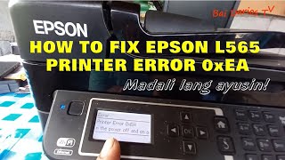 Epson L565  Printer Error 0xEA Solutions [upl. by Esila593]