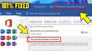 This copy of Microsoft office is not activated  Product Activation Failed in Ms Office amp 365  Fix [upl. by Inol128]