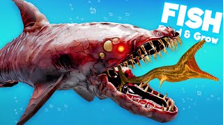 Playing as The DANGEROUS CORRUPTED SHARK  Feed and Grow Fish [upl. by Arada]