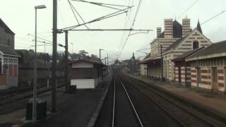 Voyage en cabine  BB 26000 HLP entre Le Mans et Rennes par temps de brouillard [upl. by Lunetta]