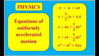 Equations of Uniformly Accelerated Motion [upl. by Enaid]