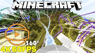 MINECRAFT 360° VR VIDEO THE BEST ROLLER COASTER [upl. by Karena]