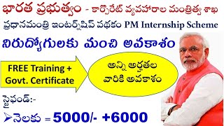 Govt of India PM Internship Scheme  For SSC Inter ITI Diploma Degree completed unemployment youth [upl. by Olimreh]