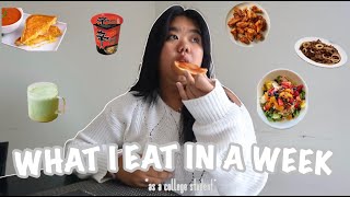 WHAT I EAT IN A WEEK as a college student [upl. by Elay]