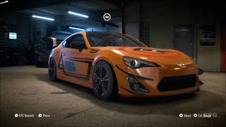 Need For Speed 2015  Toyota GT86 2014  Customize Car  Tuning XboxONE HD 1080p [upl. by Busch]