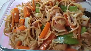 Cooking101 How to Cook Pancit Canton With Oyster Sauce Yummy🍴🍺 [upl. by Leraj695]