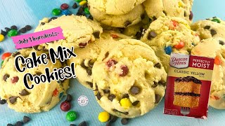 CAKE MIX COOKIES ONLY 3 INGREDIENTS MY NEW FAVORITE COOKIE [upl. by Sivahc243]