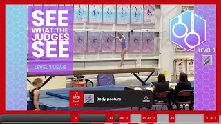 USAG Womens Gymnastics Level 3 Beam Routine [upl. by Starling]