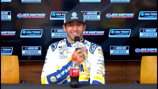 Chase Elliott Jokes About Chase Briscoe quotGuess Im Driving for JGR Nowquot [upl. by Hewart]