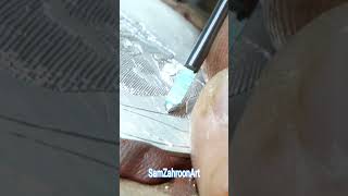 The Art of Niello on silver Hand engraving Face study [upl. by Garreth735]