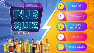 Pub Quiz 5 Round Test Your Knowledge Picture General Knowledge Entertainment And More 87 [upl. by Eneloj]