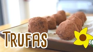 TRUFAS DE CHOCOLATE SIN LECHE SIN HUEVO Y SIN AZÚCAR AÑADIDO [upl. by Aicened379]