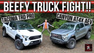 2024 Toyota Tacoma TRD Pro Vs 2024 GMC Canyon AT4X AEV – Redline Comparison Test [upl. by Avehstab]