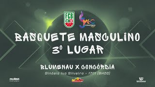 JASC 2024 BASQUETE MASCULINO  3º LUGAR  BLUMENAU X CONCÓRDIA APENAS IMAGENS [upl. by Jaymie923]