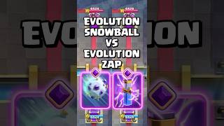 Evolution Snowball ❄️VS Evolution Zap ⚡️ clashroyale shorts CozyClashmas [upl. by Sessilu]