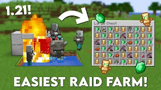 Minecraft EASY RAID FARM 121 Tutorial [upl. by Hanikehs774]