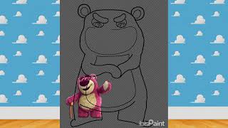 Lotso Huggin Bear Speedpaint [upl. by Reyem]