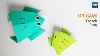 Origami Tiere Frosch falten [upl. by Marron]