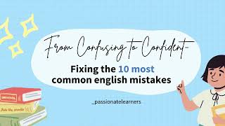 Top Common English Mistakes to Avoid SPEAK LIKE A PRO⭐ [upl. by Castara]