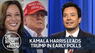 Kamala Harris Leads Trump in Early Polls Receives Song Endorsements from Beyoncé and Charli xcx [upl. by Polito932]