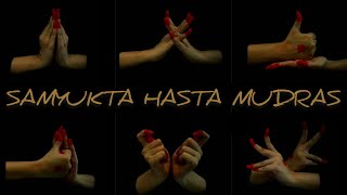 SAMYUKTA HASTA  double hand gestures with meaning  kaladarpan  bharatnayam  classical dance [upl. by Oznerol146]