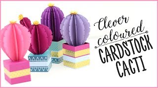 Clever Coloured Cardstock Cacti [upl. by Erdman196]