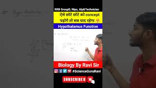 Parts Of Brain  Hypothalamus Function  Biology GK  Biology By Ravi Sir [upl. by Addis]