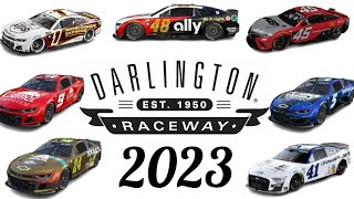 All Throwback Darlington Paint Schemes in 1 min 30 seconds 2023 NASCAR Throwback Weekend [upl. by Aneles]