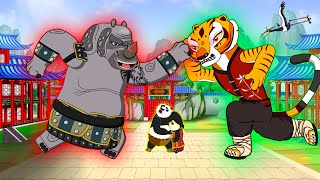 Tigress vs Thundering Rhino  Kung Fu Panda 4 2024 Animated Movie  Jack Black Infiltration Scene [upl. by Ruel]