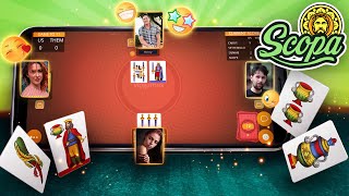 Play Scopa card game online at VIP Games [upl. by Shiff342]