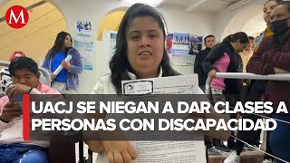 Joven presenta queja ante CNDH por falta de inclusión a discapacitados en escuela de Chihuahua [upl. by Ettenowtna]