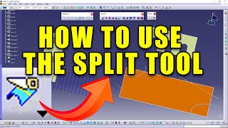 How to use the Split tool in CATIA V5 catia [upl. by Mireille770]