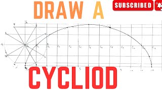 How to draw a CYCLOID engineering drawing [upl. by Eural]