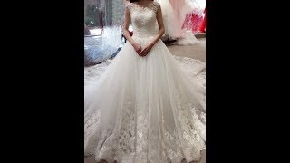 Ball Gown Sleeveless Tulle Wedding Dresses  Hebeos [upl. by Gnal]