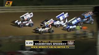 Hagerstown Speedway  PA Sprint Speedweek Feature Highlights  62823 [upl. by Blas]