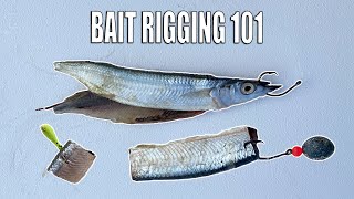 How to RIG A BAIT for bottom fishing  Ballyhoo 3 WAYS [upl. by Drice952]