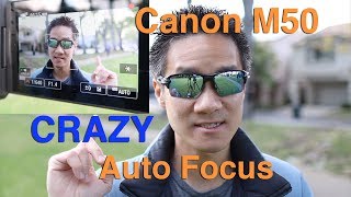 Canon M50 Autofocus Performance Review for Vlogging when recording in 1080p [upl. by Annawad]