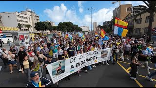 Manifestación en CANARIAS quotINMIGRACION ILEGALquot 27 OCTUBRE [upl. by Moorish]