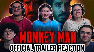 MONKEY MAN TRAILER REACTION Starring Dev Patel amp Sobhita Dhulipala  John Wick meets KGF [upl. by Arotahs]