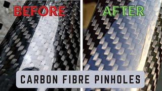 How to fill Carbon Fibre pinholes PERFECT finish every time Prepreg Infusion Great for small parts [upl. by Ahsiya946]